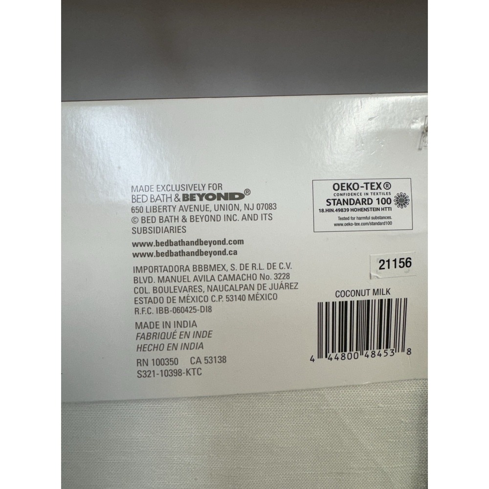 Bed Bath & Beyond "Coconut Milk" Table Runner 14in X 72in Studio 3B - NEW - Picture 5 of 6